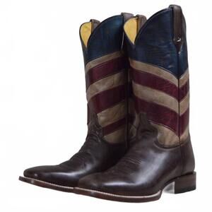 NEW NULL men's old glory burnished american flag boots in multi